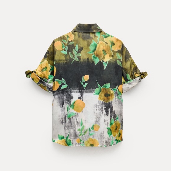 ZARA ZW WOMAN COLLECTION 2pc Co Ord Set Midi skirt & Blouse Size Medium NWT - Picture 6 of 16